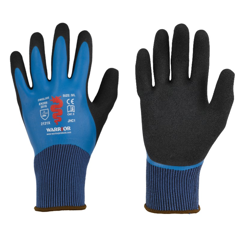 Warrior Protects DWGL005 Latex-Coated Polyester Handling Gloves